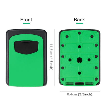Wall-hanging Key Storage Box with Metal 4-Digit Password Lock(Green) by bashfashion