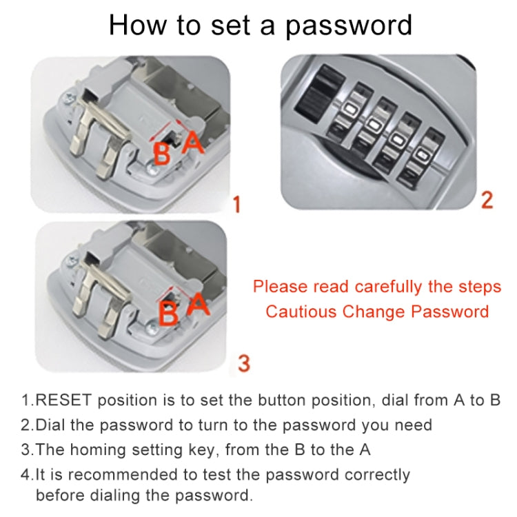 Wall-hanging Key Storage Box with Metal 4-Digit Password Lock(Green) by bashfashion