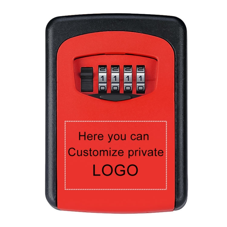 Wall-hanging Key Storage Box with Metal 4-Digit Password Lock(Red) by bashfashion
