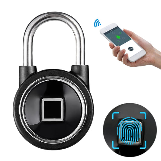 Waterproof Intelligent Bluetooth Fingerprint Padlock Remote Unlocking for iOS / Android(Black) by bashfashion