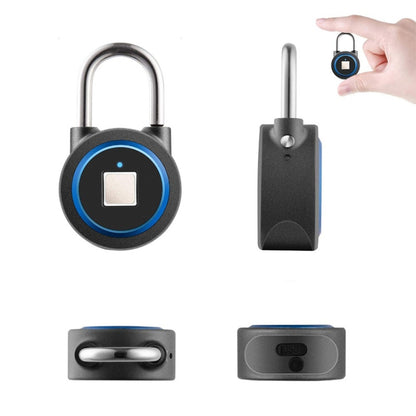 Waterproof Intelligent Bluetooth Fingerprint Padlock Remote Unlocking for iOS / Android(Blue) by bashfashion