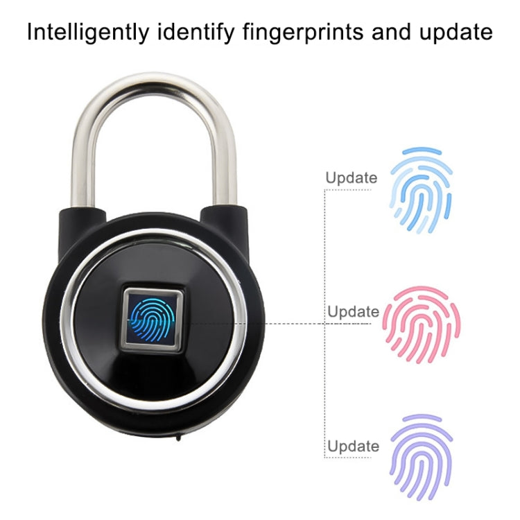 Waterproof Intelligent Bluetooth Fingerprint Padlock Remote Unlocking for iOS / Android(Silver) by bashfashion