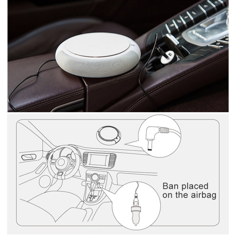 CARZOR Z1 2W USB Car Air Purifier Negative Ions Air Cleaner(White) by bashfashion