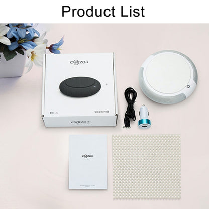 CARZOR Z1 2W USB Car Air Purifier Negative Ions Air Cleaner(White) by bashfashion