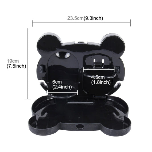Cartoon Style Foldable Back Car Seat Drink Holder Back Seat Food Tray Storage Organizer Table(Black) by bashfashion
