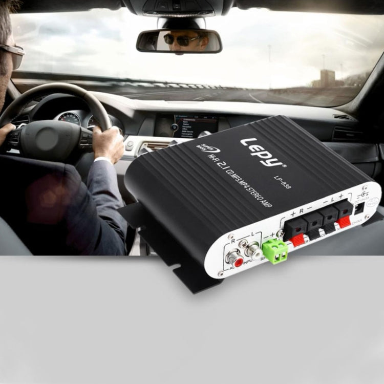 Car 2.1CH HIFI Subwoofer Amplifier Audio, Support MP3(Black) by bashfashion