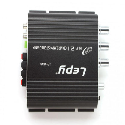 Car 2.1CH HIFI Subwoofer Amplifier Audio, Support MP3(Black) by bashfashion