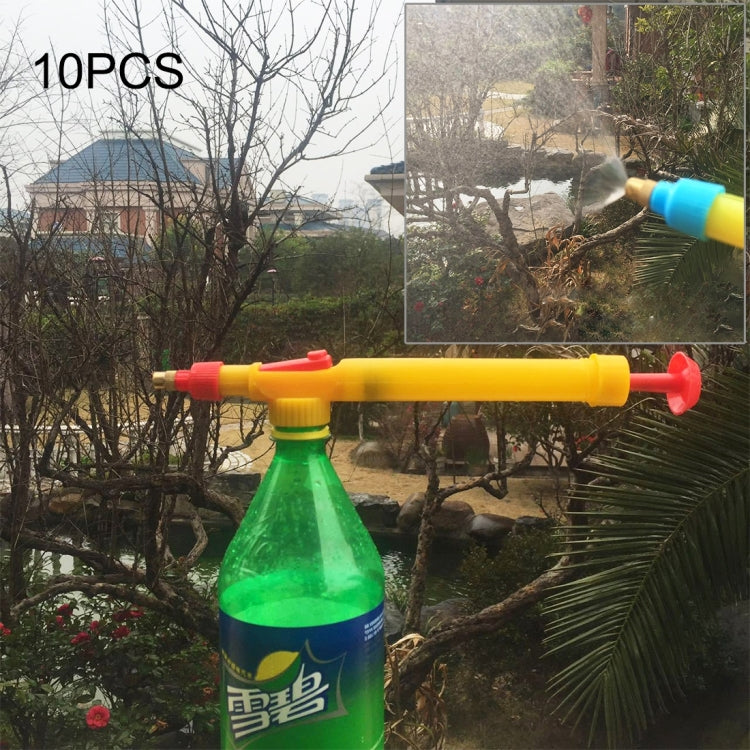 10pcs High Pressure Plastic Bottle Drink Beverage Trolley Gun Spray Reciprocating Sprayer Coke Bottle Sprayer Manual Pressure Sprayer, Random Color Delivery by bashfashion