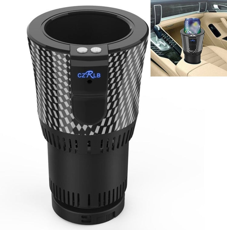 Portable 12V Car Smart Dual-purpose Heating Cooling Cup Holder (Black) by bashfashion