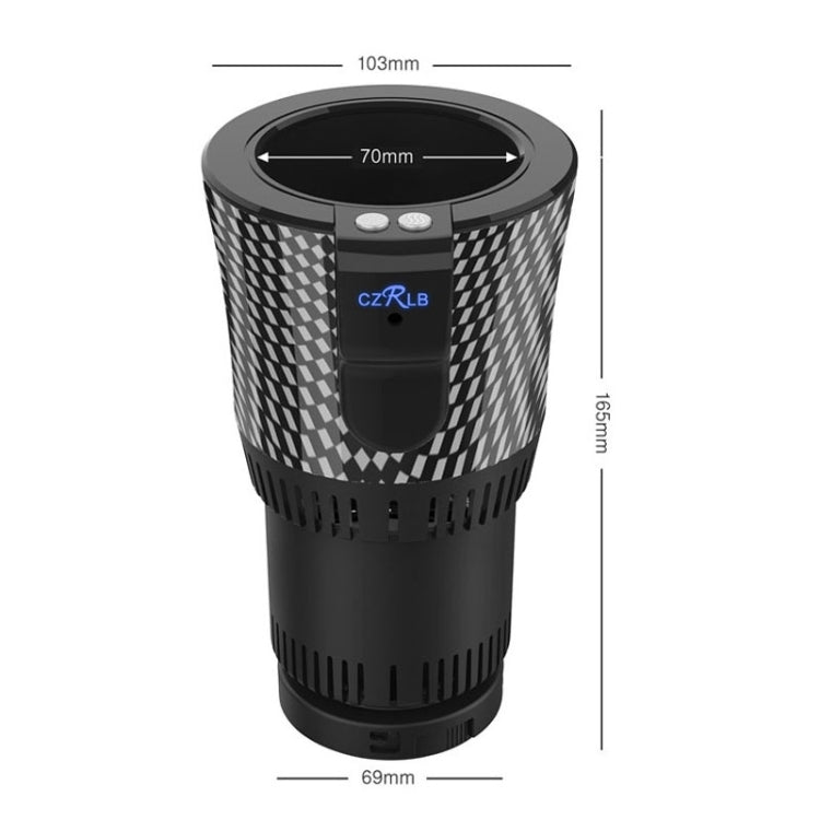 Portable 12V Car Smart Dual-purpose Heating Cooling Cup Holder (Black) by bashfashion