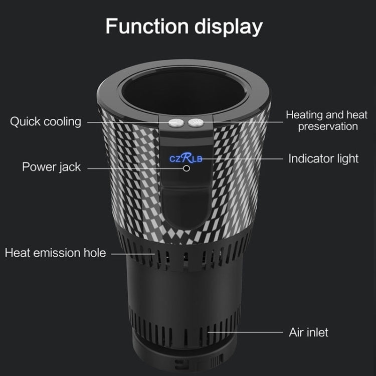 Portable 12V Car Smart Dual-purpose Heating Cooling Cup Holder (Black) by bashfashion