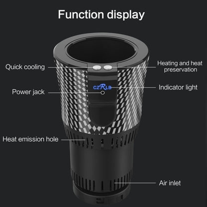 Portable 12V Car Smart Dual-purpose Heating Cooling Cup Holder (Black) by bashfashion