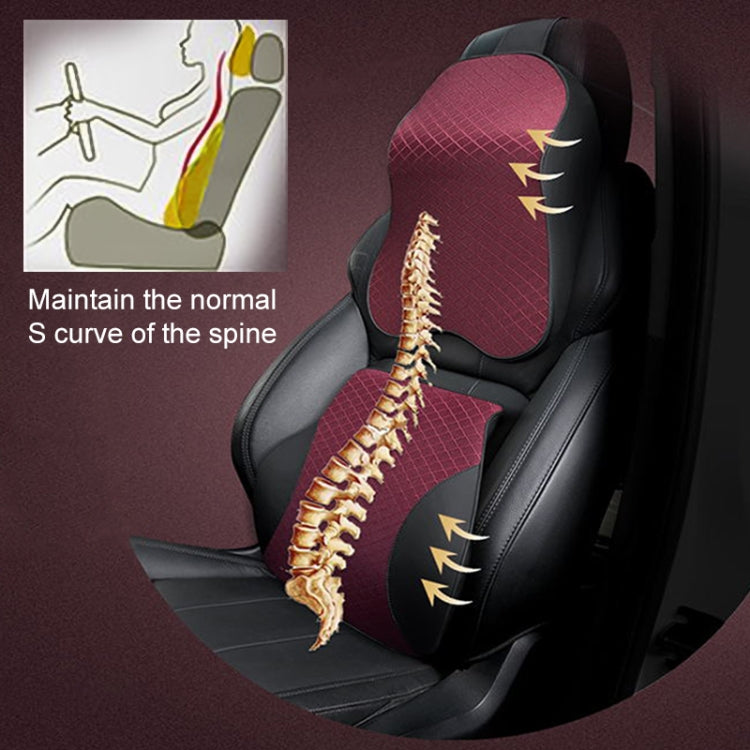 Four Seasons Breathable Memory Foam Car Lumbar Pillow Polyester Pillow (Orange) by bashfashion