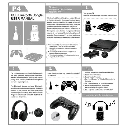 USB 4.0 Bluetooth Adapter Receiver and Transmitters for Sony PlayStation PS4 by bashfashion