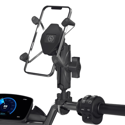ZH-1558A1 Motorcycle Handlebar X-shape Aluminum Alloy Phone Holder by bashfashion
