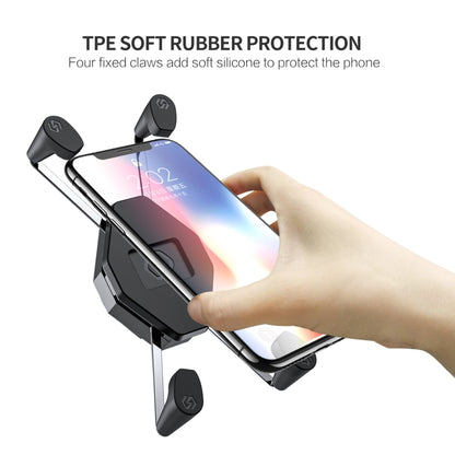 ZH-1558A1 Motorcycle Handlebar X-shape Aluminum Alloy Phone Holder by bashfashion