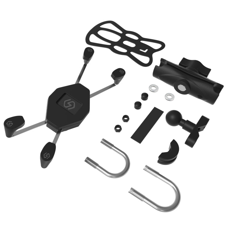 ZH-1558A1 Motorcycle Handlebar X-shape Aluminum Alloy Phone Holder by bashfashion