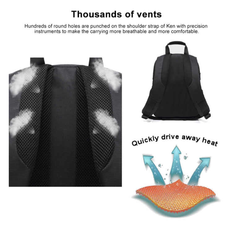 INDEPMAN DL-B012 Portable Outdoor Sports Backpack Camera Bag for GoPro, SJCAM, Nikon, Canon, Xiaomi Xiaoyi YI, Size: 27.5 * 12.5 * 34 cm(Green) by INDEPMAN