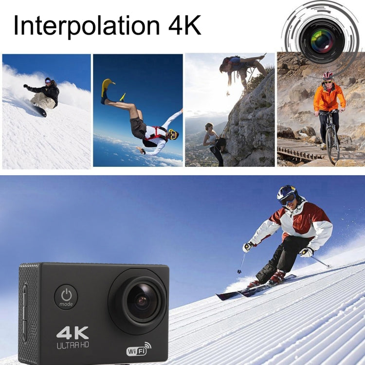 F60 2.0 inch Screen 170 Degrees Wide Angle WiFi Sport Action Camera Camcorder with Waterproof Housing Case, Support 64GB Micro SD Card(Black) by bashfashion