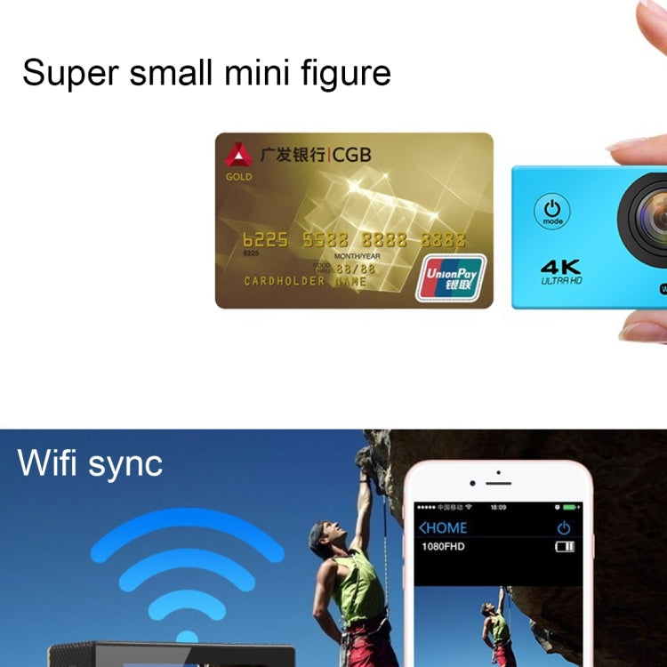 F60 2.0 inch Screen 170 Degrees Wide Angle WiFi Sport Action Camera Camcorder with Waterproof Housing Case, Support 64GB Micro SD Card(Gold) by bashfashion