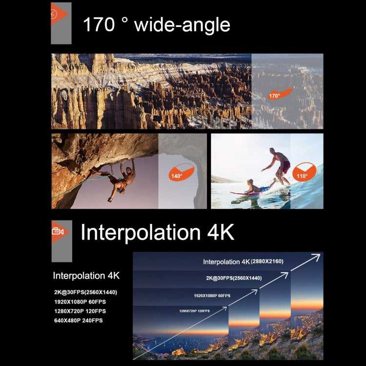 F60 2.0 inch Screen 170 Degrees Wide Angle WiFi Sport Action Camera Camcorder with Waterproof Housing Case, Support 64GB Micro SD Card(Magenta) by bashfashion