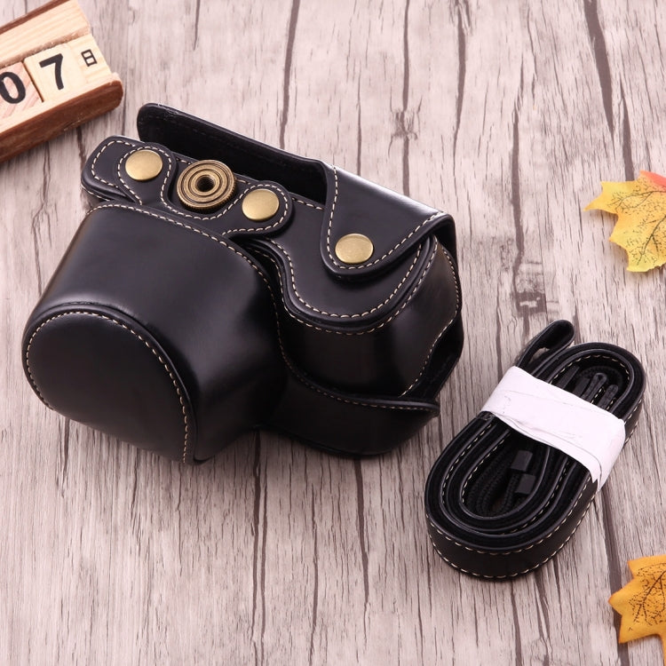 Full Body Camera PU Leather Case Bag with Strap for Sony A6000 / A6300 / Nex 6(Black) by bashfashion