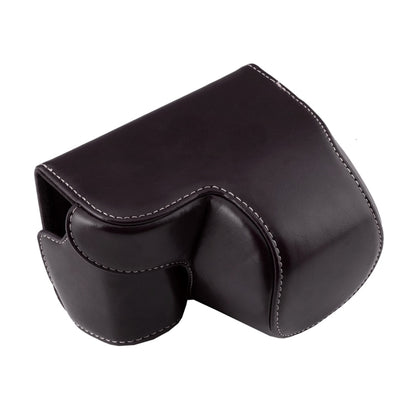 Full Body Camera PU Leather Case Bag with Strap for Sony A6000 / A6300 / Nex 6(Black) by bashfashion