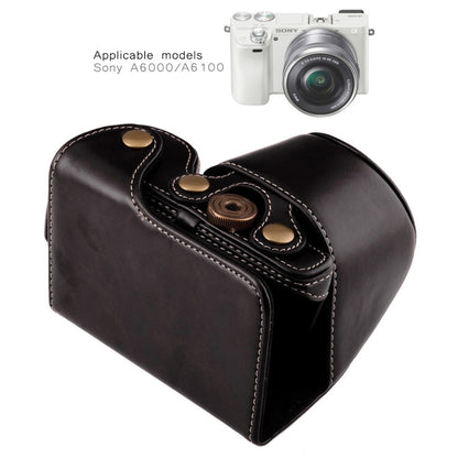 Full Body Camera PU Leather Case Bag with Strap for Sony A6000 / A6300 / Nex 6(Black) by bashfashion