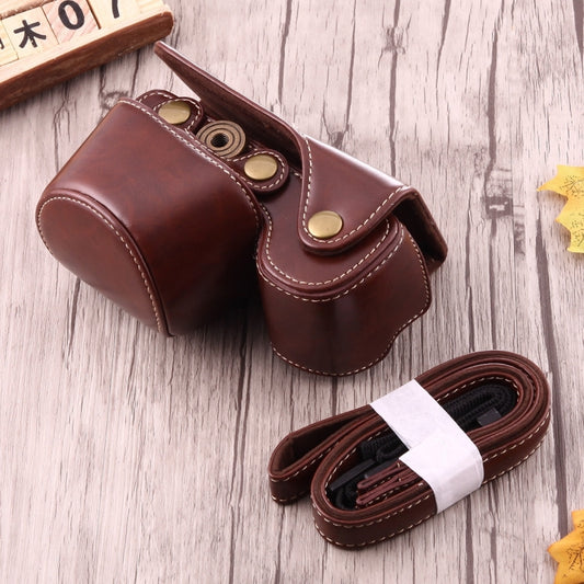 Full Body Camera PU Leather Case Bag with Strap for Sony A6000 / A6300 / Nex 6(Coffee) by bashfashion