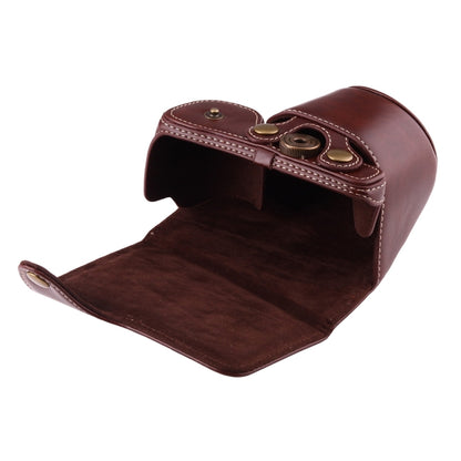 Full Body Camera PU Leather Case Bag with Strap for Sony A6000 / A6300 / Nex 6(Coffee) by bashfashion