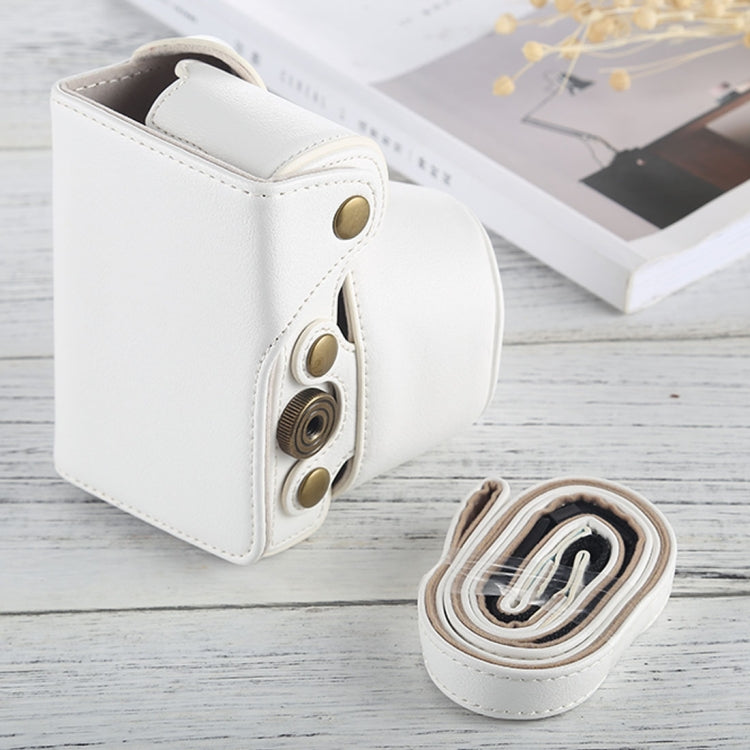 Full Body Camera PU Leather Case Bag with Strap for Sony A6000 / A6300 / Nex 6(White) by bashfashion