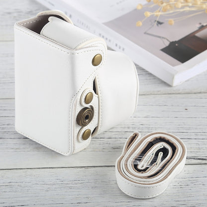 Full Body Camera PU Leather Case Bag with Strap for Sony A6000 / A6300 / Nex 6(White) by bashfashion