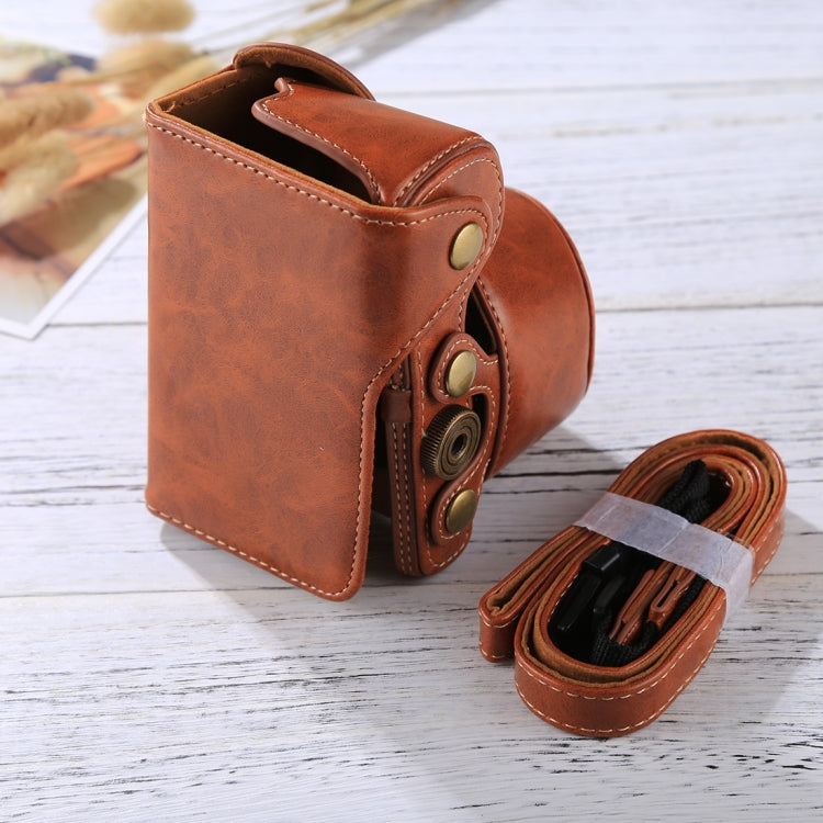 Full Body Camera PU Leather Case Bag with Strap for Sony A6000 / A6300 / Nex 6(Brown) by bashfashion
