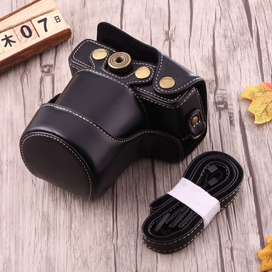 Full Body Camera PU Leather Case Bag with Strap for Canon EOS M10(Black) by bashfashion