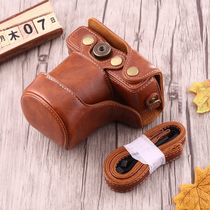 Full Body Camera PU Leather Case Bag with Strap for Canon EOS M10(Brown) by bashfashion