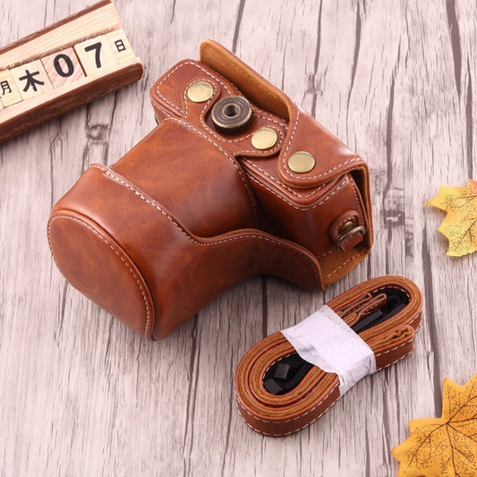 Full Body Camera PU Leather Case Bag with Strap for Canon EOS M10(Brown) by bashfashion