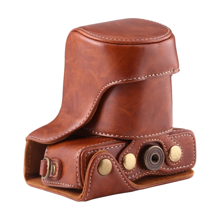 Full Body Camera PU Leather Case Bag with Strap for Canon EOS M10(Brown) by bashfashion