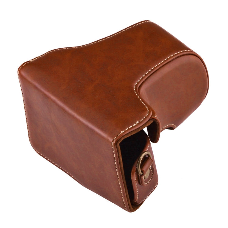Full Body Camera PU Leather Case Bag with Strap for Canon EOS M10(Brown) by bashfashion