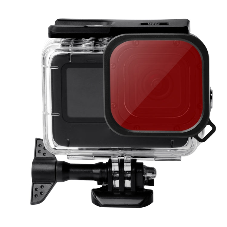 Waterproof Case + Touch Back Cover + Purple Red Pink Lens Filter for GoPro HERO10 Black / HERO9 Black by bashfashion
