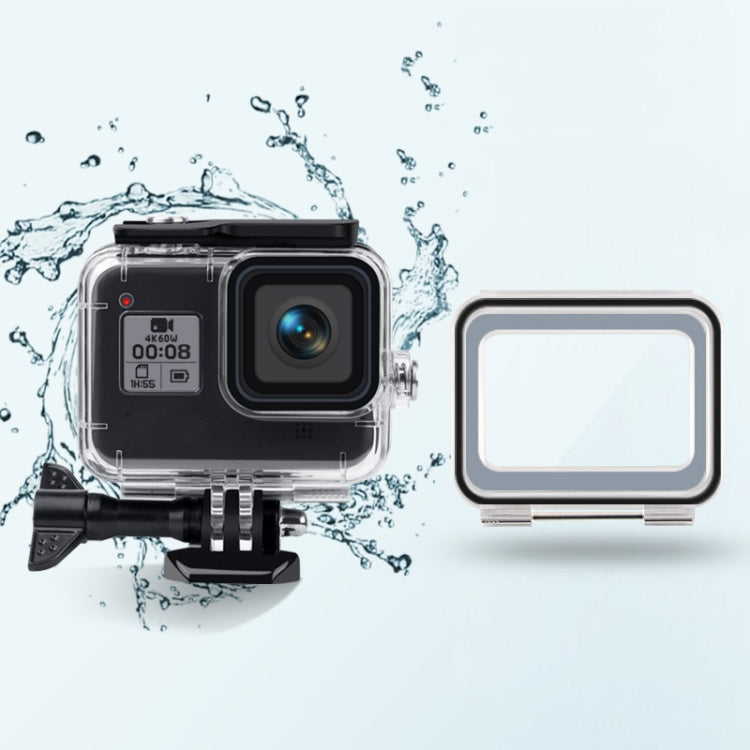 45m Waterproof Case + Touch Back Cover for GoPro HERO8 Black by bashfashion