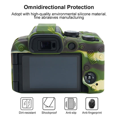 For Canon EOS R10 Soft Silicone Protective Case (Camouflage) by bashfashion