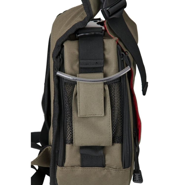 CADEN Triangle Shape Tscope Sling Shoulder Cross Digital Camera Bags Case Soft Bag with Rain Cover for Canon Nikon Sony K1, Size: 36*31*15cm(Army Green) by bashfashion