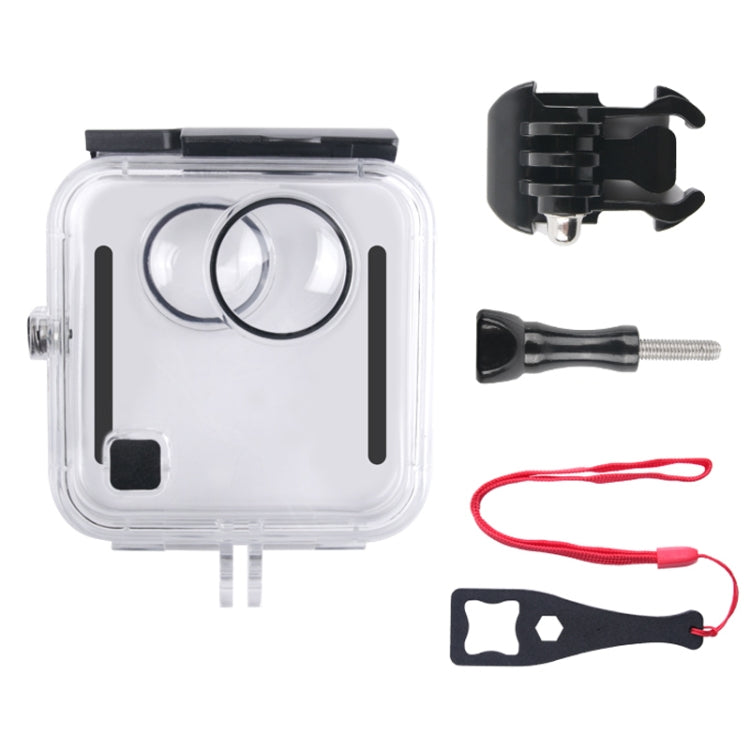 40m Waterproof Housing Protective Case for GoPro Fusion, with Buckle Basic Mount & Screw & Wrench by bashfashion