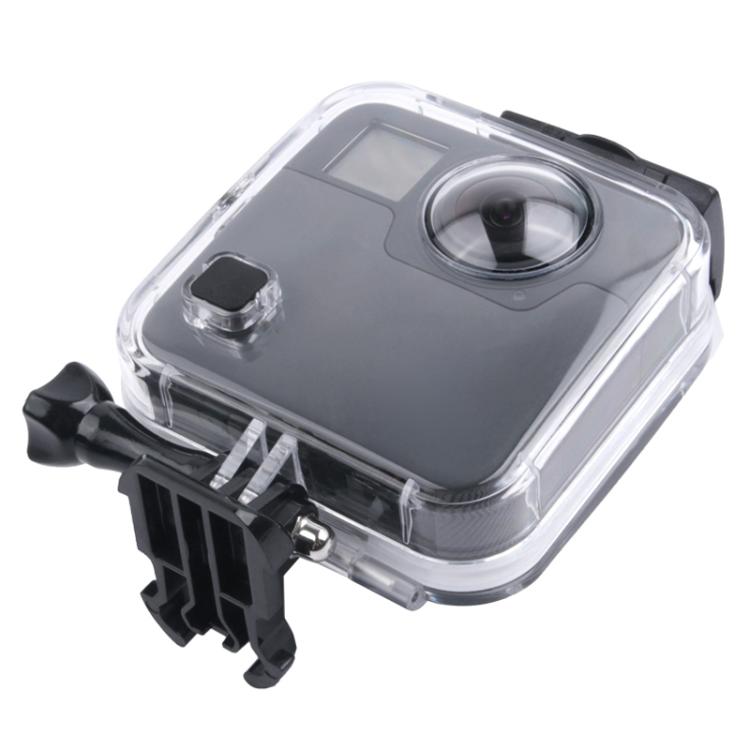 40m Waterproof Housing Protective Case for GoPro Fusion, with Buckle Basic Mount & Screw & Wrench by bashfashion