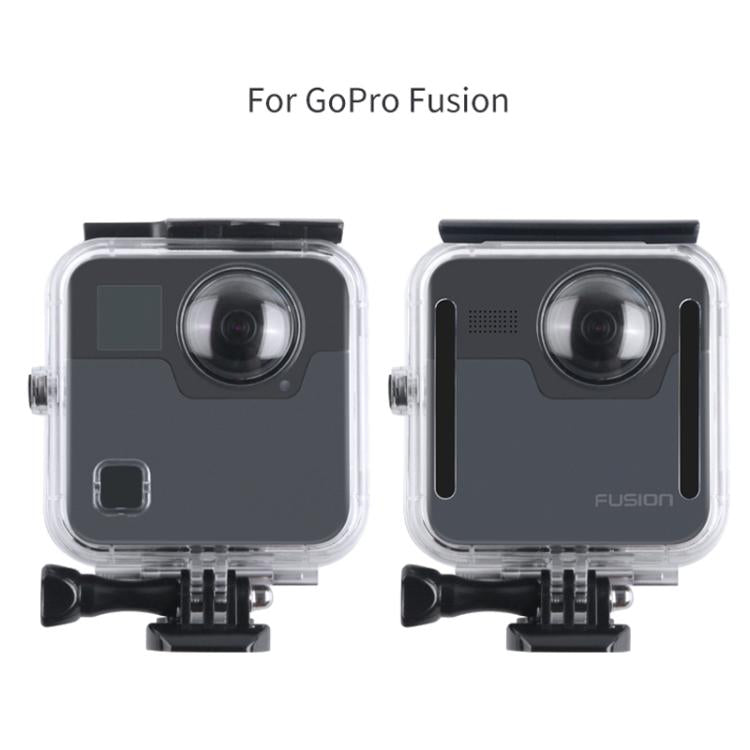 40m Waterproof Housing Protective Case for GoPro Fusion, with Buckle Basic Mount & Screw & Wrench by bashfashion