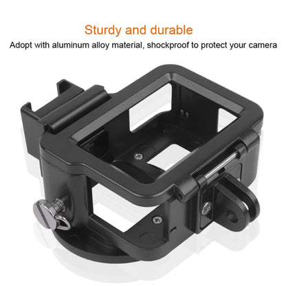 Housing Shell CNC Aluminum Alloy Protective Cage with Insurance Frame & 52mm UV Lens for GoPro HERO7 Black /6 /5 (Black) by bashfashion