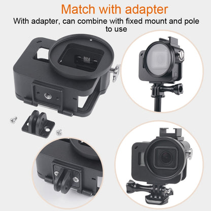 Housing Shell CNC Aluminum Alloy Protective Cage with Insurance Frame & 52mm UV Lens for GoPro HERO7 Black /6 /5 (Black) by bashfashion