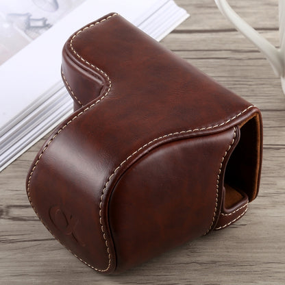 Full Body Camera PU Leather Case Bag with Strap for Sony A5100 (Coffee) by bashfashion