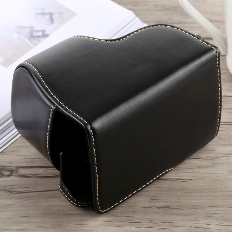 Full Body Camera PU Leather Case Bag with Strap for Sony A6300(Black) by bashfashion