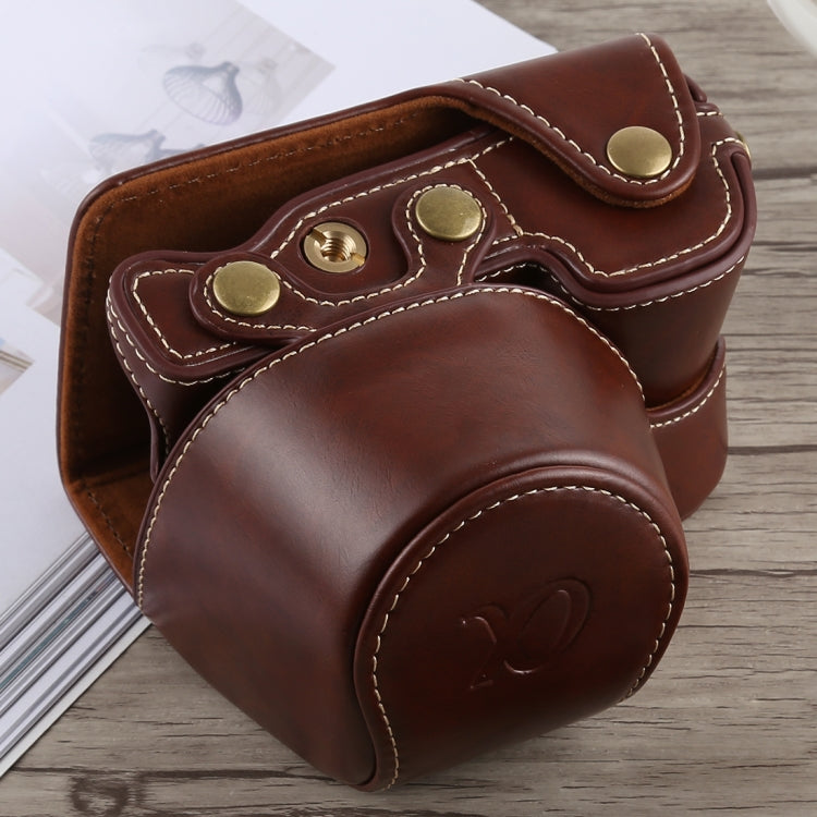 Full Body Camera PU Leather Case Bag with Strap for Sony A6300(Coffee) by bashfashion